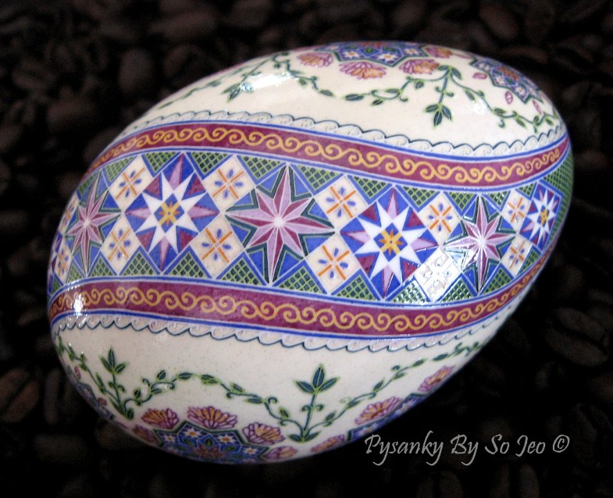 Ring Around The Rosie Ukrainian Easter Egg Pysanky By So Jeo